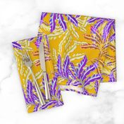 Vintage Fern in purple and yellow