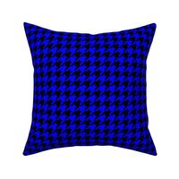 One Inch Blue and Black Houndstooth Check