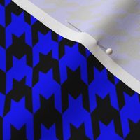 One Inch Blue and Black Houndstooth Check