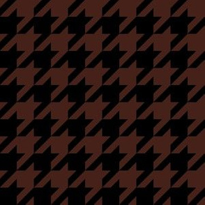One Inch Brown and Black Houndstooth Check