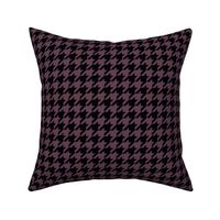 One Inch Eggplant Purple and Black Houndstooth Check