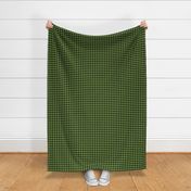 One Inch Greenery Green and Black Houndstooth Check