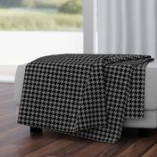 One Inch Medium Gray and Black Houndstooth Check