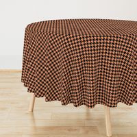 One Inch Peach and Black Houndstooth Check