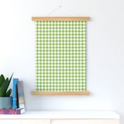 One Inch Greenery Green and White Houndstooth Check