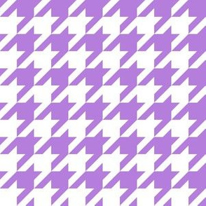 One Inch Lavender Purple and White Houndstooth Check