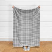 One Inch Medium Gray and White Houndstooth Check