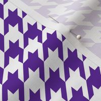 One Inch Purple and White Houndstooth Check