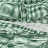 One Inch Spruce Green and White Houndstooth Check