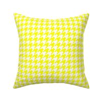 One Inch Yellow and White Houndstooth Check