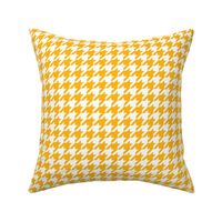 One Inch Yellow Gold and White Houndstooth Check