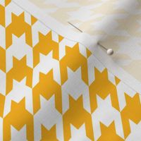 One Inch Yellow Gold and White Houndstooth Check