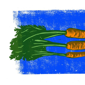 carrots block print