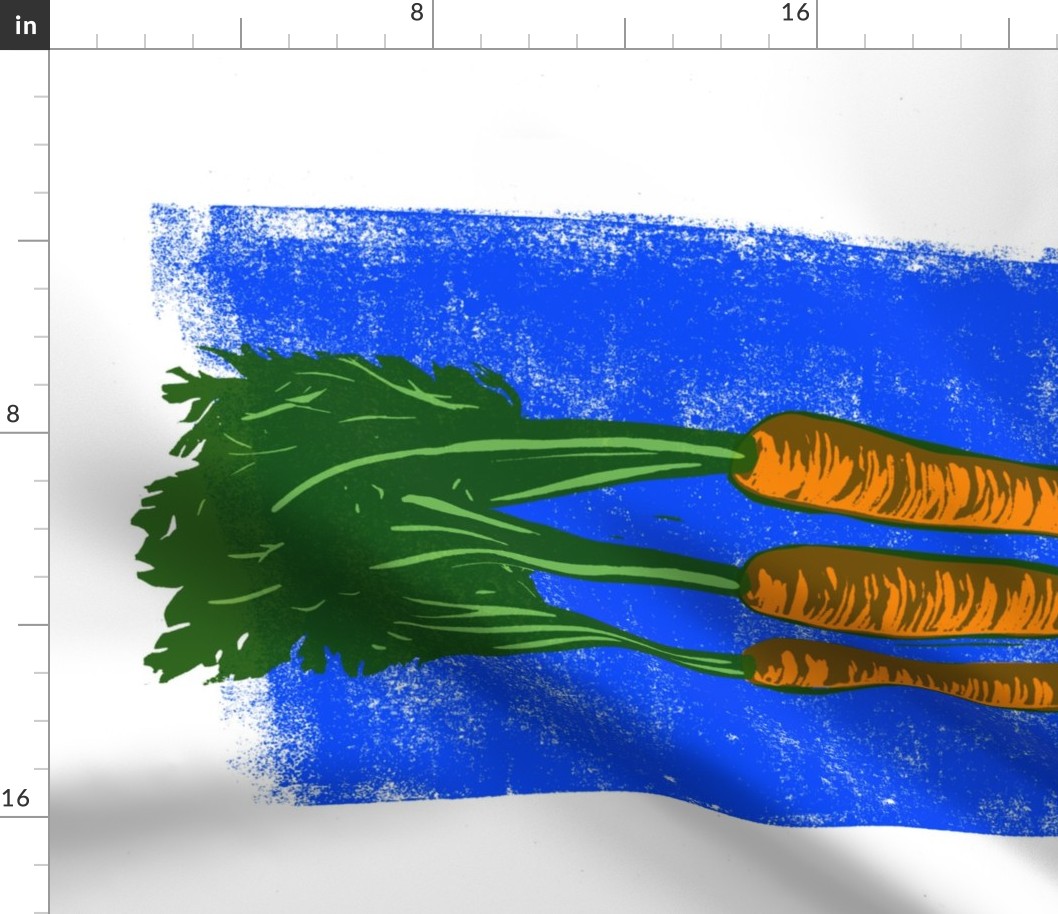 carrots block print