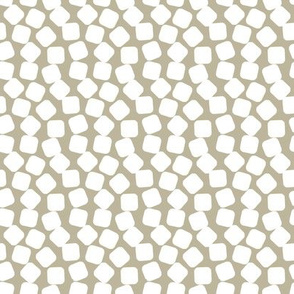 Squishy White Marshmallows on a Taupe Background