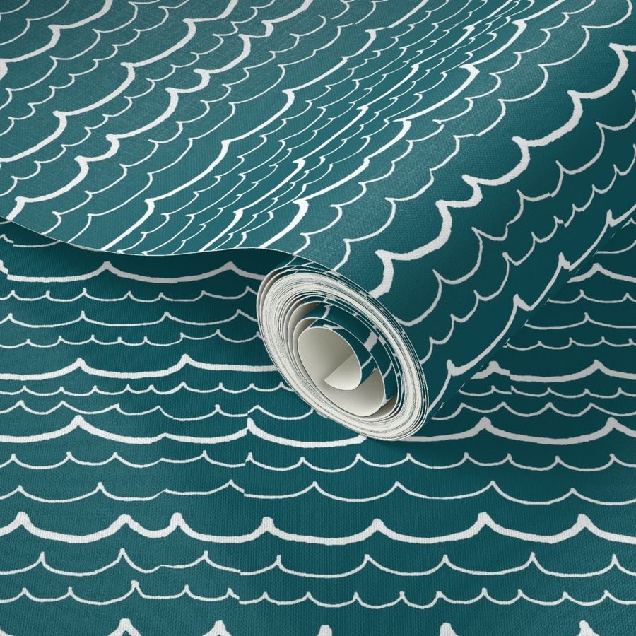 waves on teal