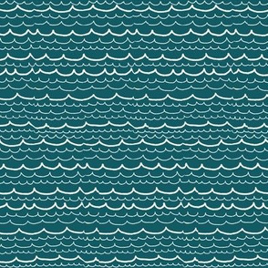 waves on teal