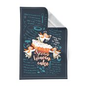 Seven heaven cake recipe tea towel