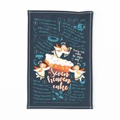 Seven heaven cake recipe tea towel