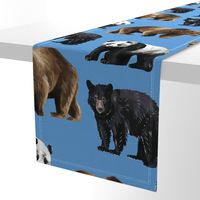 Bears Everywhere - Larger Scale on Blue