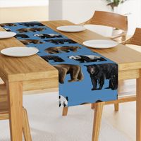 Bears Everywhere - Larger Scale on Blue