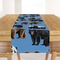 Bears Everywhere - Larger Scale on Blue