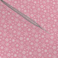 Snowflakes Christmas on Pink Tiny Small
