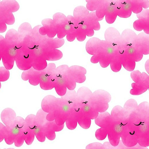 Happy Little Clouds in Pink