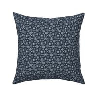 Snowflakes Christmas Holiday on Navy Blue Tiny Small