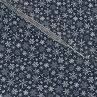 Snowflakes Christmas Holiday on Navy Blue Tiny Small