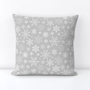 Snowflakes Christmas Holiday on Light Grey