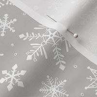 Snowflakes Christmas Holiday on Light Grey