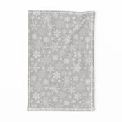 Snowflakes Christmas Holiday on Light Grey