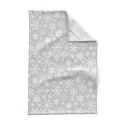 Snowflakes Christmas Holiday on Light Grey