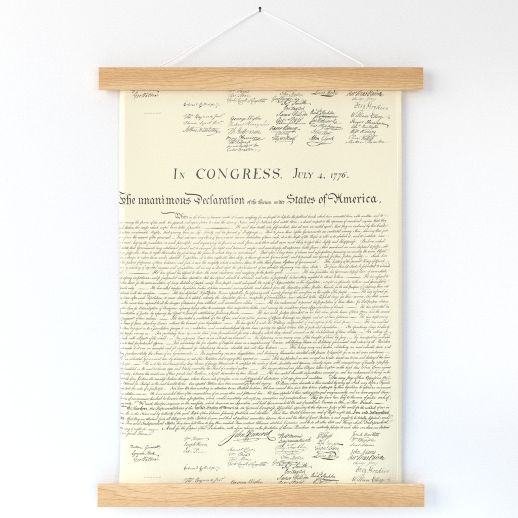 17x21"  Declaration of Independence (NOT for Fat Quarters)