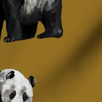 Panda Panda - Large Scale on Gold