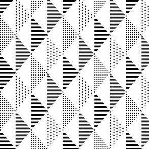 geo cool triangles black and white