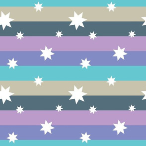 Pastel Purple Rainbow with Stars