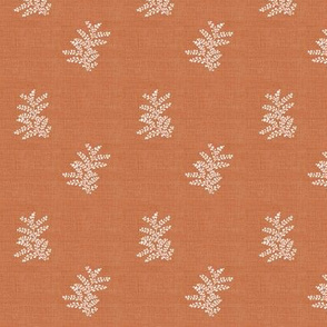 Delicate Fern on Paprika Linen // standard