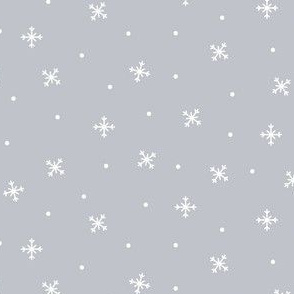 snowy flakes grey :: cheeky christmas