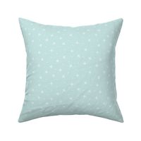 snowy flakes light teal :: cheeky christmas