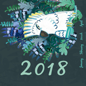 jungle 2018 tea towel calendar