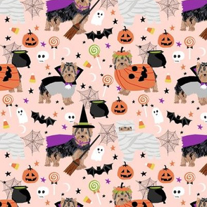 Yorkshire Terrier yorkie halloween costumes cute dog fabric fall autumn pink