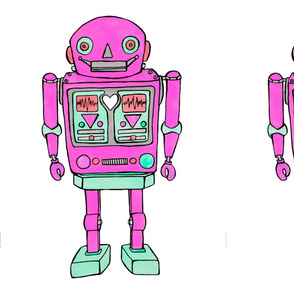 large pink robot