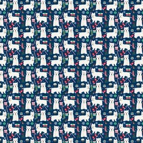 westie chrsitmas fabric cute west highland terrier fabrics cute christmas dogs cute fabrics - Extra Tiny Print