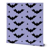 bat linen purple design