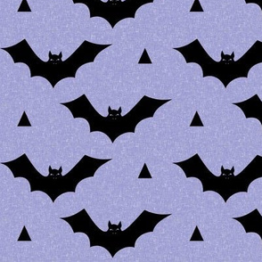 bat linen purple design