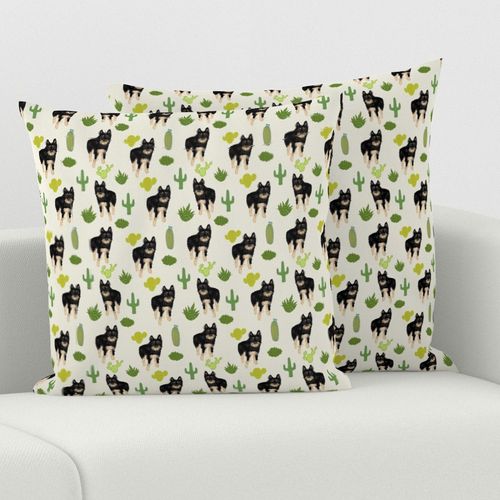 custom dog and cactus fabric