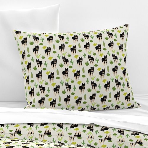 custom dog and cactus fabric