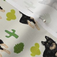 custom dog and cactus fabric